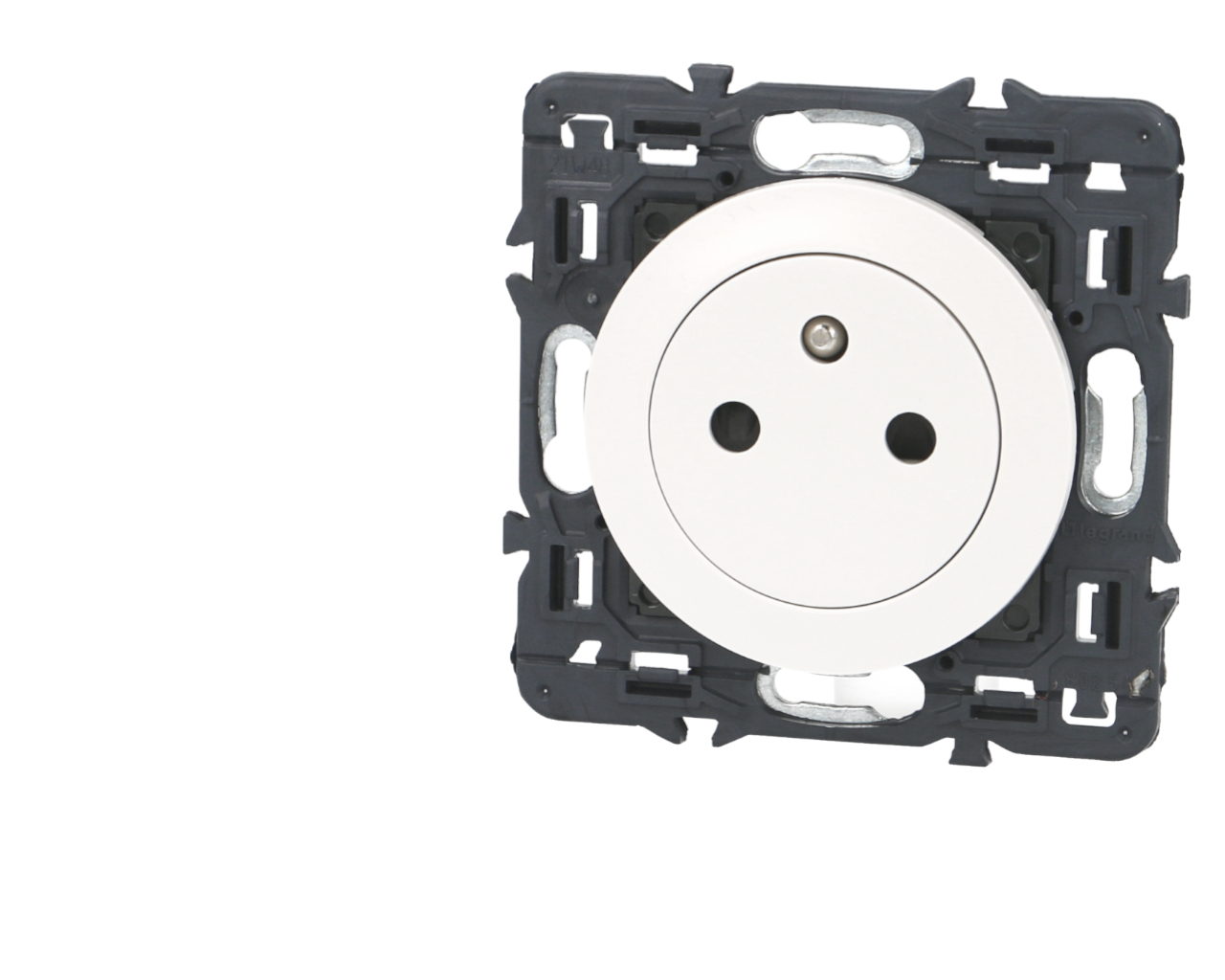 Prise de courant 16A 2P+T blanche affleurante Legrand Céliane™