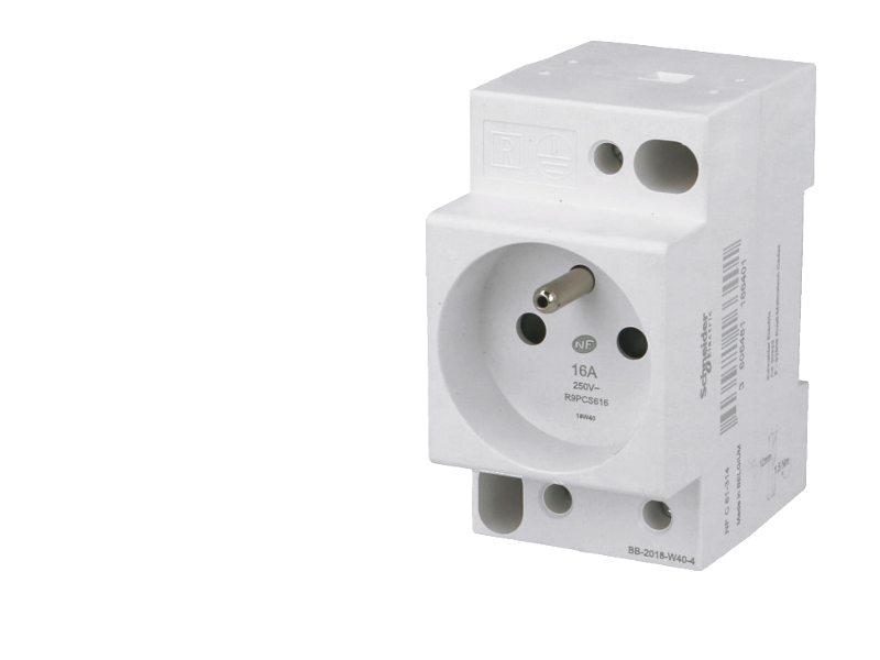 Prise de courant modulaire 2P+T 16A Schneider Resi9 XP