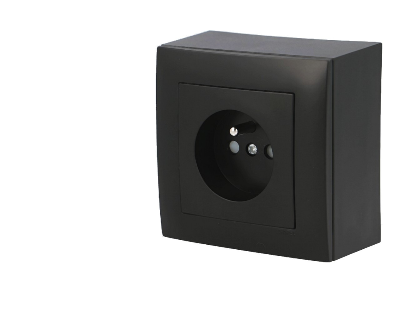 Prise électrique noire Efapel Logus 90