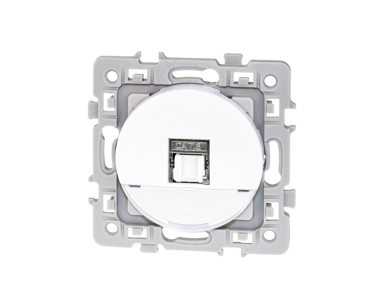 Prise RJ45 cat.6 STP Blanc Eur'Ohm Square
