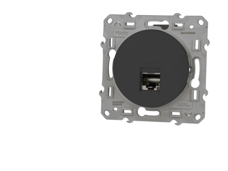 Prise RJ45 grade 3 cat.6 STP anthracite Schneider Odace