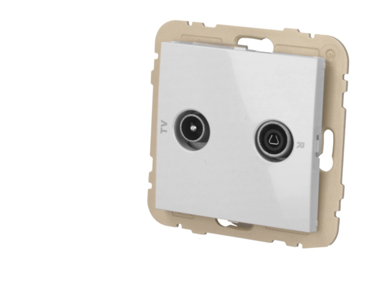 Prise TV + FM blanc Efapel Logus 90