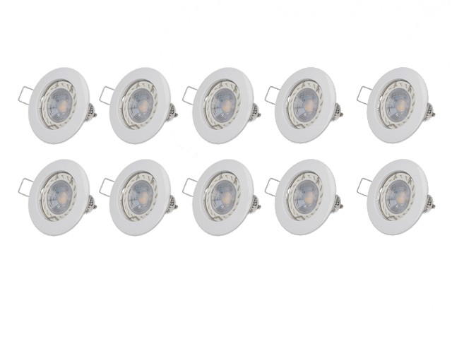 Lot de 10 spot LED GU10 blanc 5W 4000K