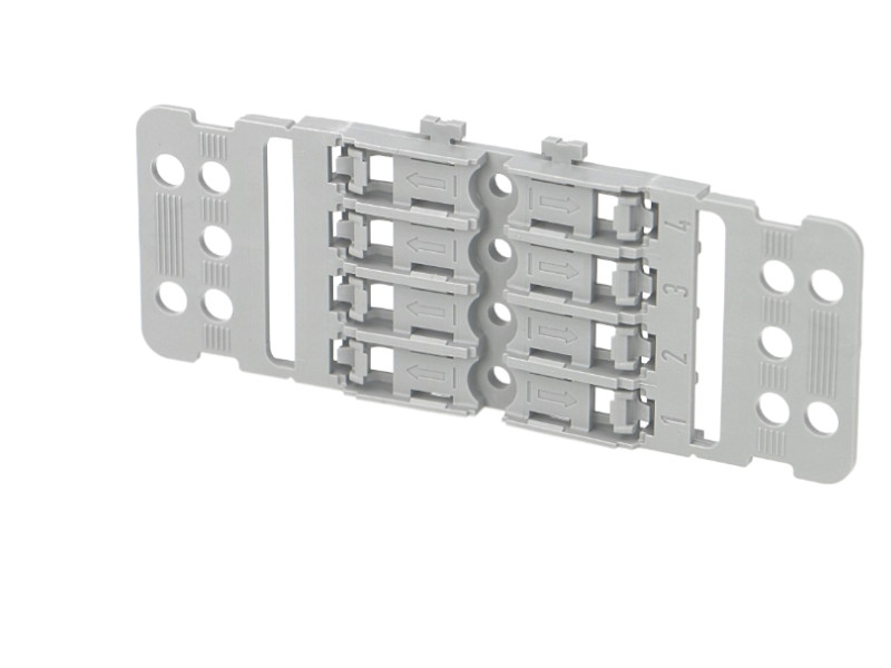 Support de fixation borne Wago inline 4 voies