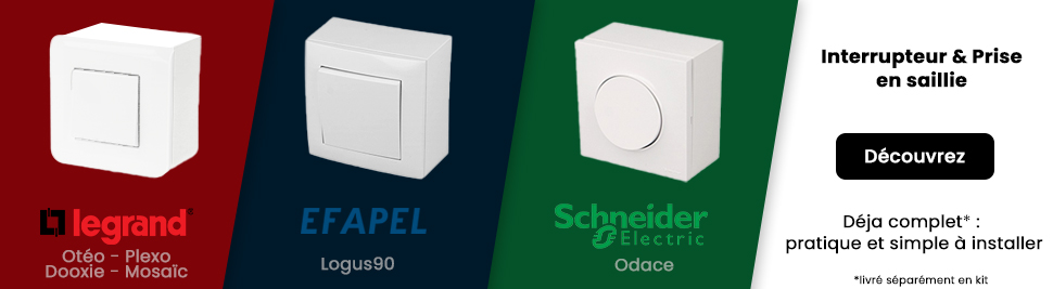 Découvrez nos interrupteurs et prises en saillie en vente sur bis-electric.com, votre distributeur de materiel electrique