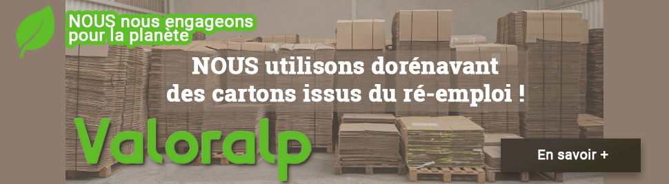 Découvrez notre partenaire Valoralp : des cartons recyclés sur bis-electric.com, votre distributeur de materiel electrique