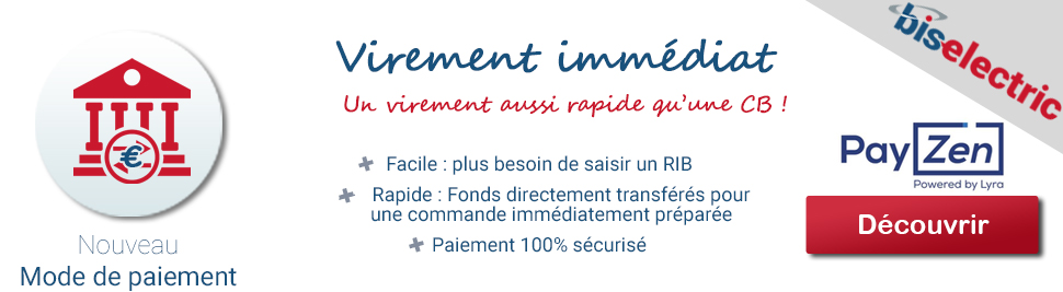 Découvrez notre nouveau moyen de paiement par virement instantané sur bis-electric.com, votre distributeur de materiel electrique
