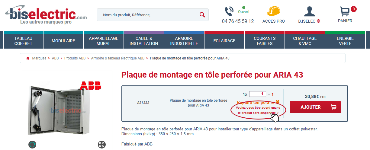 Alerte disponibilité